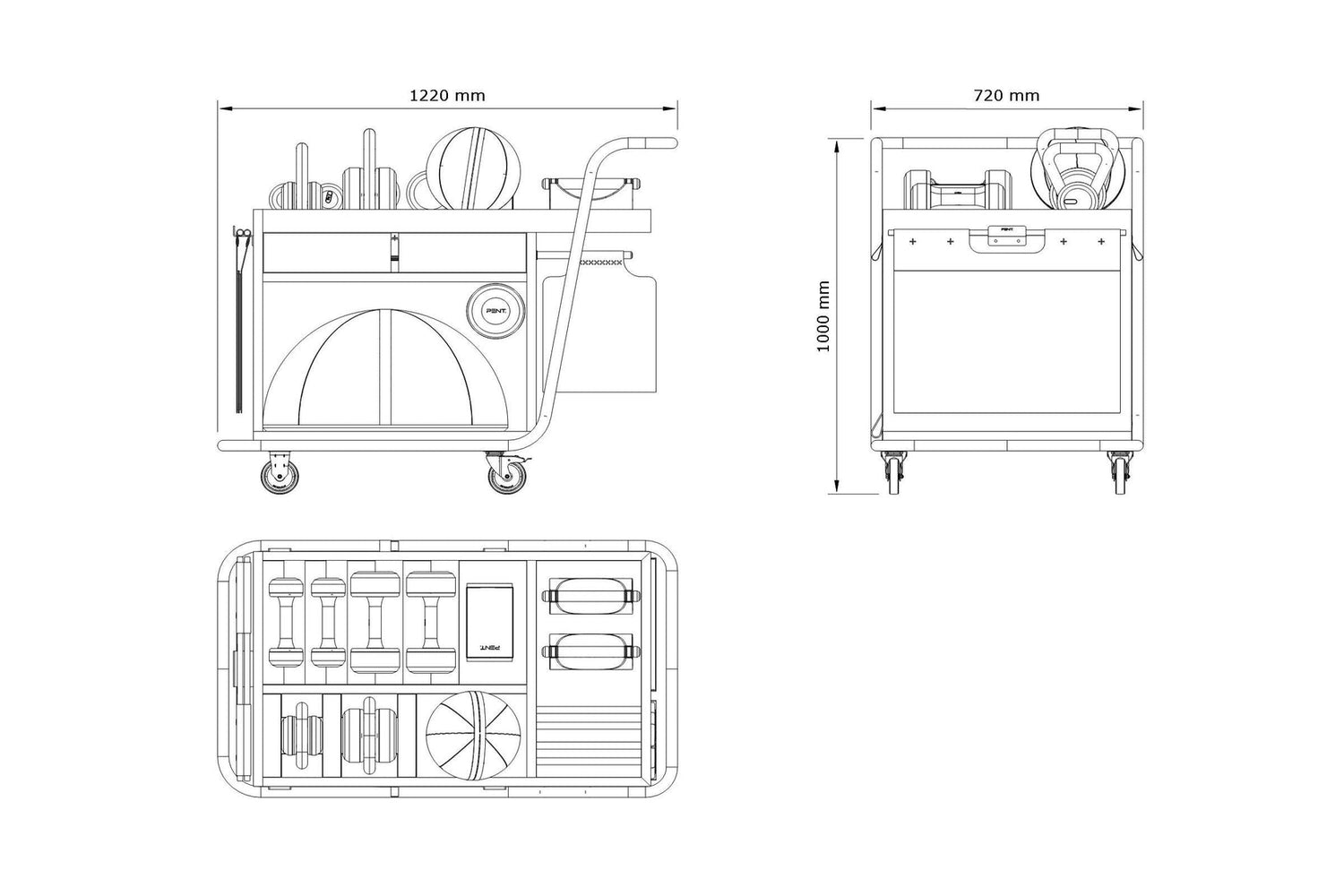 SOPHIA™ Fitness Equipment Mobile Set