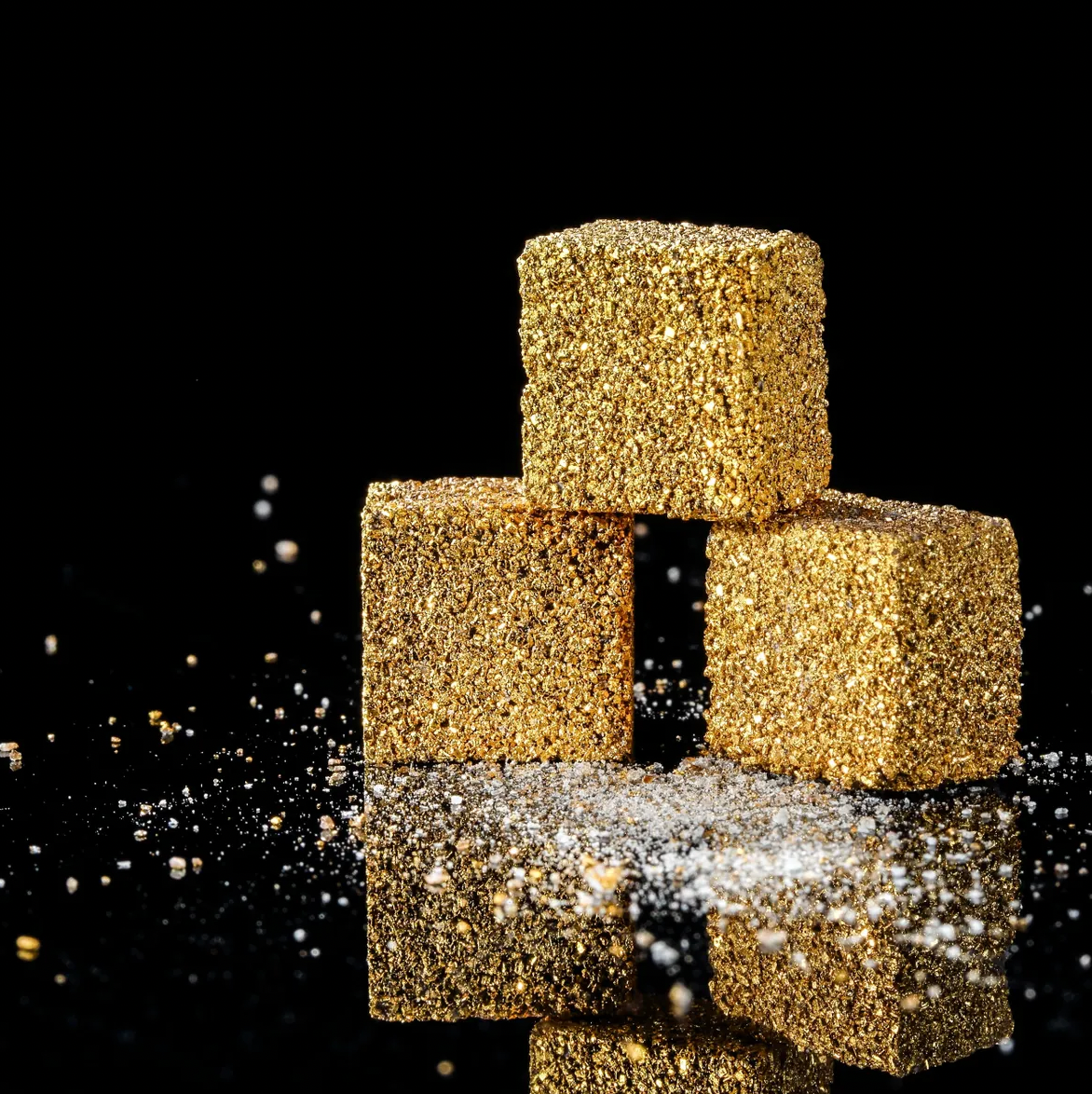 9 Pieces 24K Gold Sugar Cube