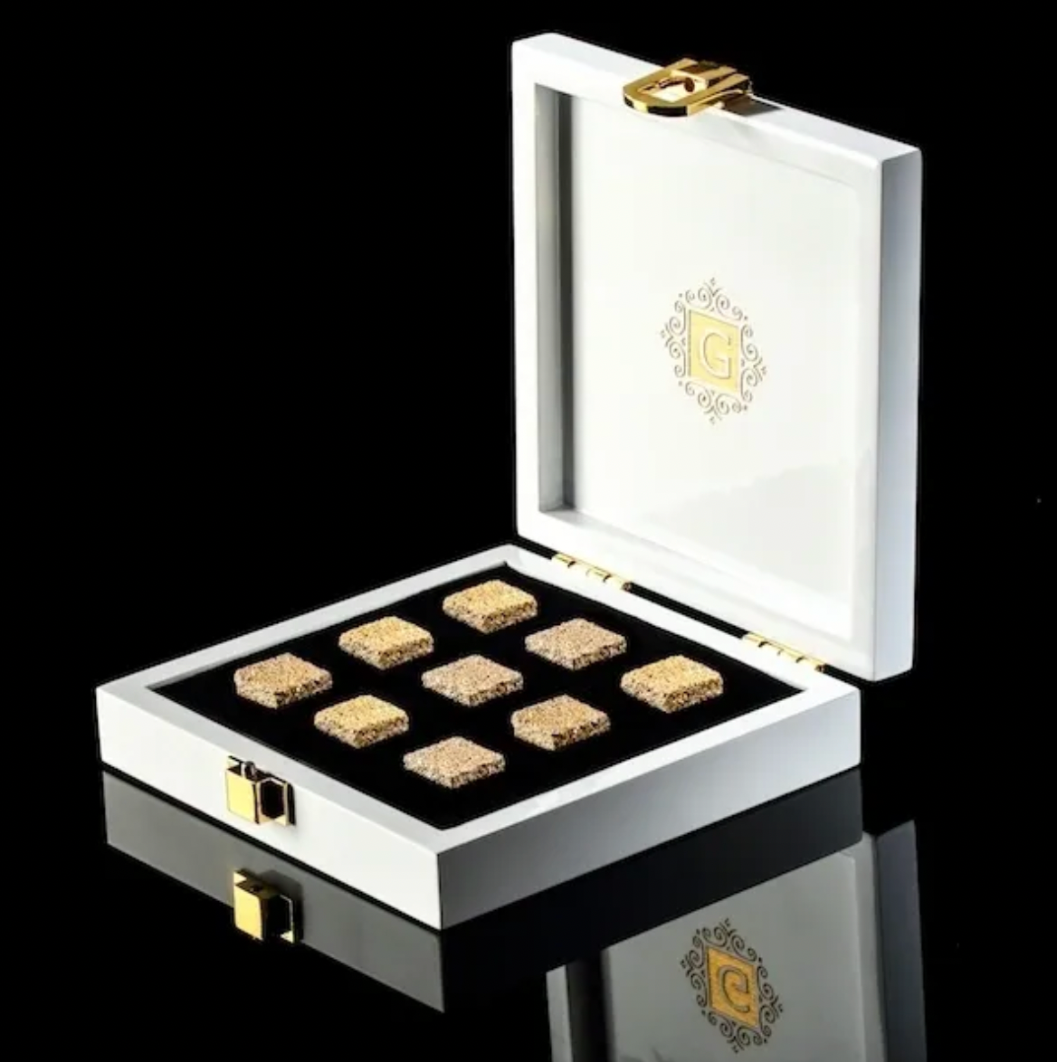 9 Pieces 24K Gold Sugar Cube
