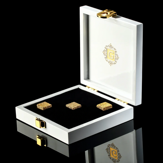 3 Pieces 24K Gold Plated Sugar Cubes