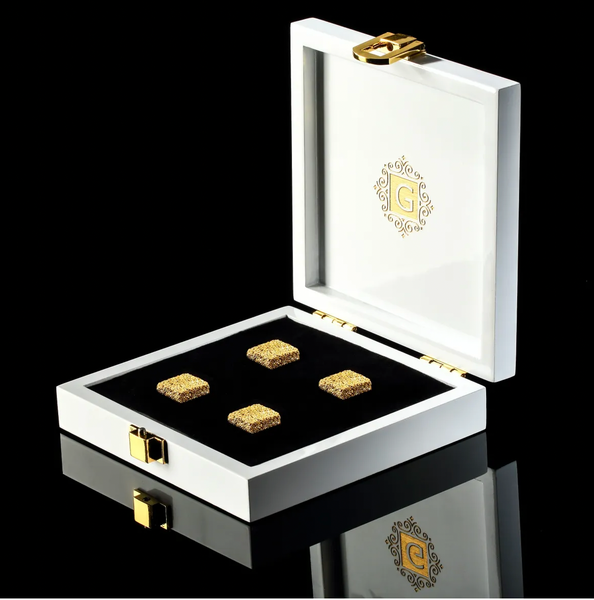 4 Pieces 24K Gold Plated Sugar Cubes
