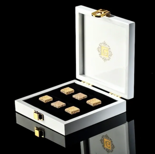 6 Pieces 24K Gold Plated Sugar Cubes