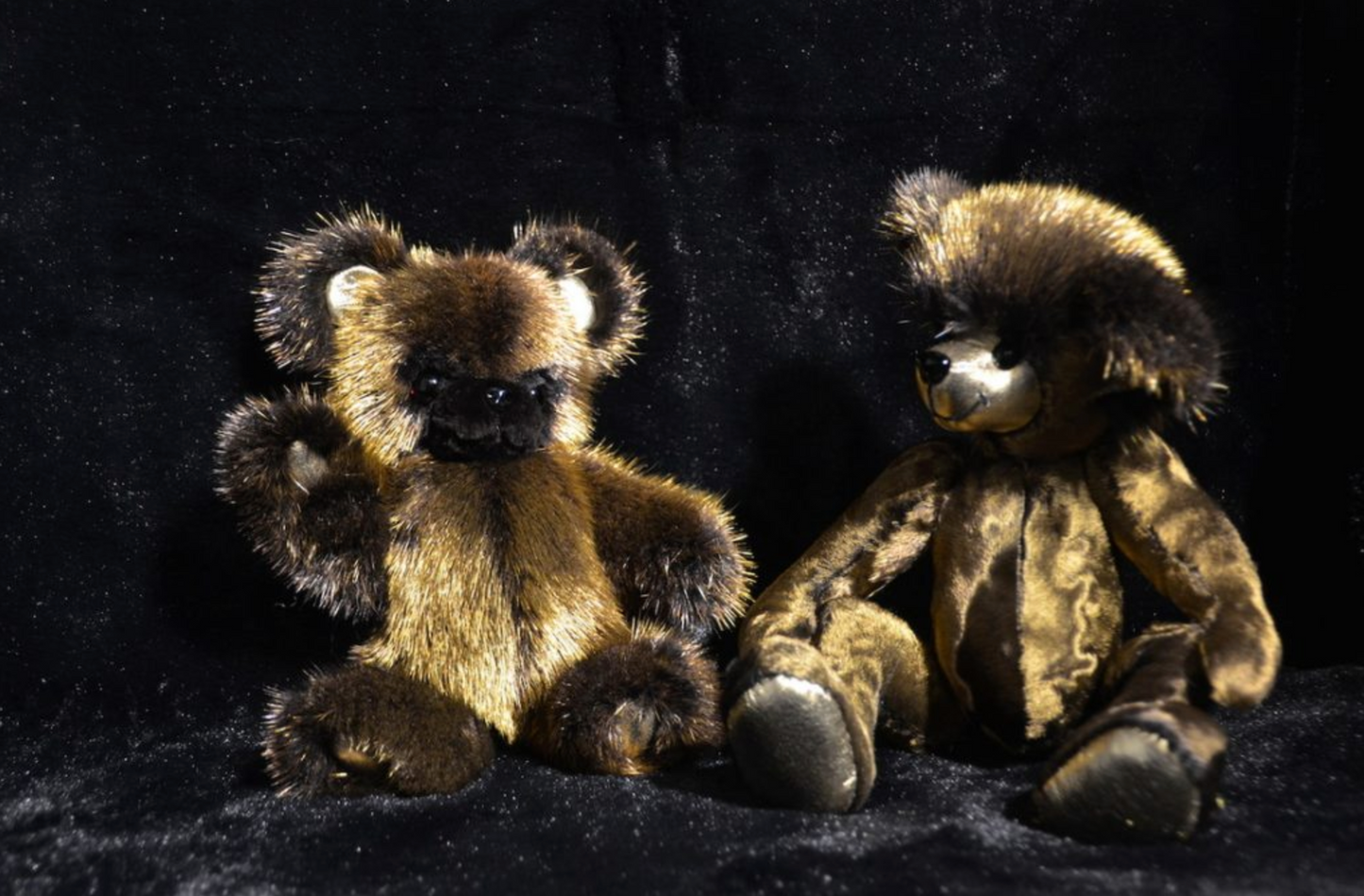 NOBLINE Gold Plated Fur Teddy Bears